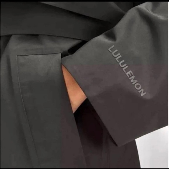 Lululemon Oversized Trench Coat Black Size 10 New With Tags - Picture 2 of 10